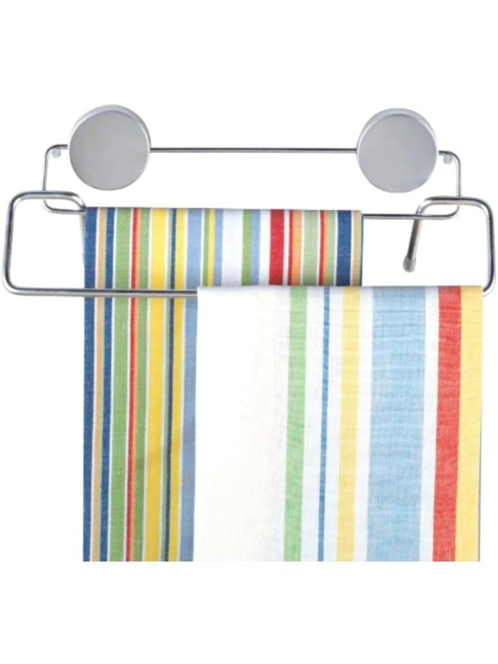Magnetic Double Towel Bar - Stainless Steel, Space-Saving Design for Bathroom